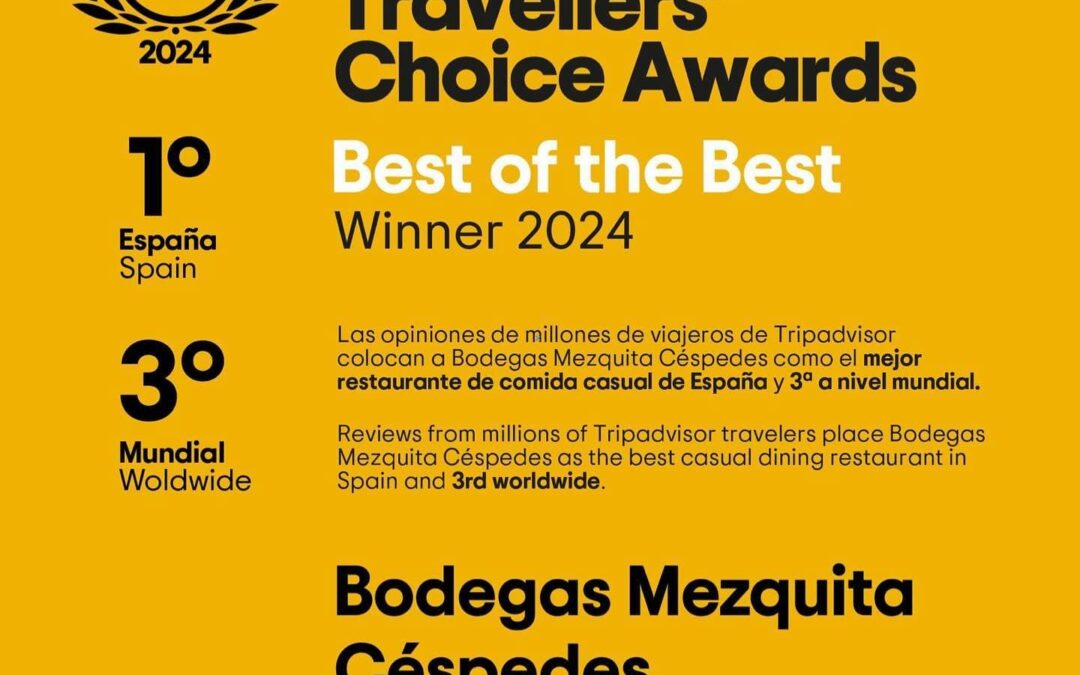 Bodegas Mezquita Céspedes, reconocido como el tercer mejor restaurante informal del mundo